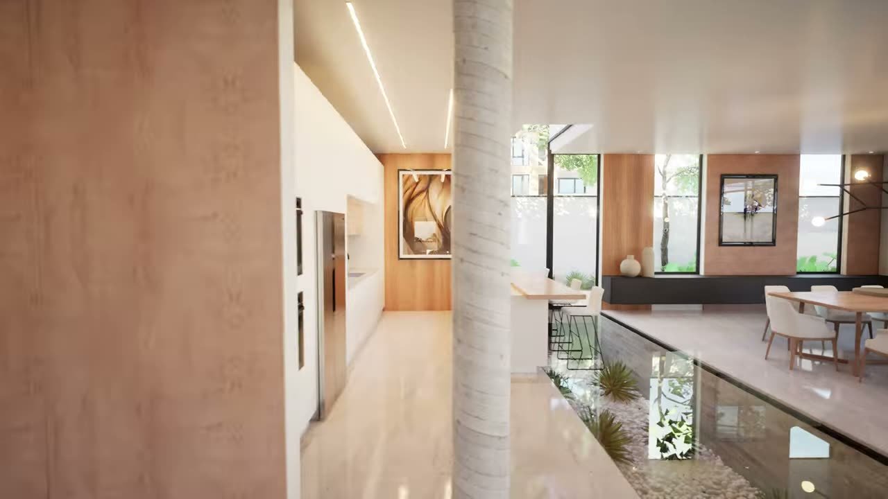 Kitchen of the sample villa with the full appliance package fitted
